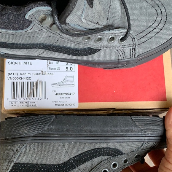 VANS SK8-Hi MTE DENIM SUEDE/BLACK WMNS - Picture 12 of 16